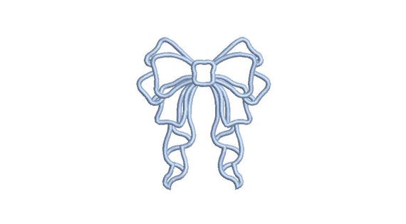 Applique Bow A Machine Embroidery File design - 4x4 hoop embroidery design - Fabric Applique