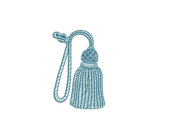 Glam Tassel Machine Embroidery  - File design - 4x4 inch hoop - Instant Download -chinoiserie chic