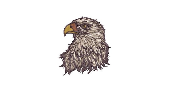 Eagle Head  - Machine Embroidery File design - 4x4 inch hoop - Cap design - embroidered patch design