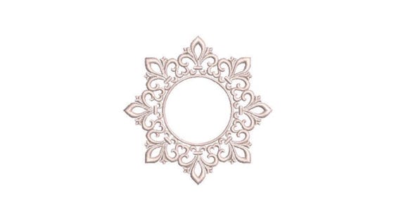 French MonogramFrame - Machine Embroidery File design - 4x4 inch hoop - Monogram Frame - Wedding Embroidery