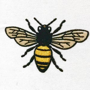 Bee embroidery - Machine Embroidery File design 4 x 4 inch hoop