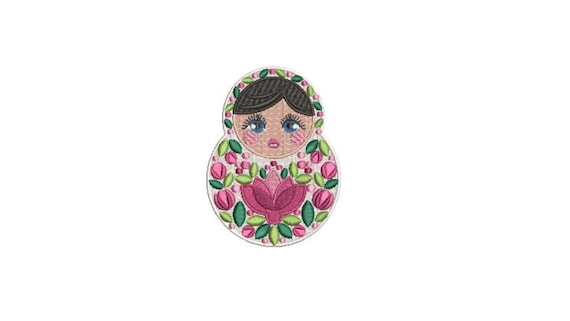 Babushka Doll Machine Embroidery File design - 4x4 inch hoop instant download - Machine Embroidery Doll