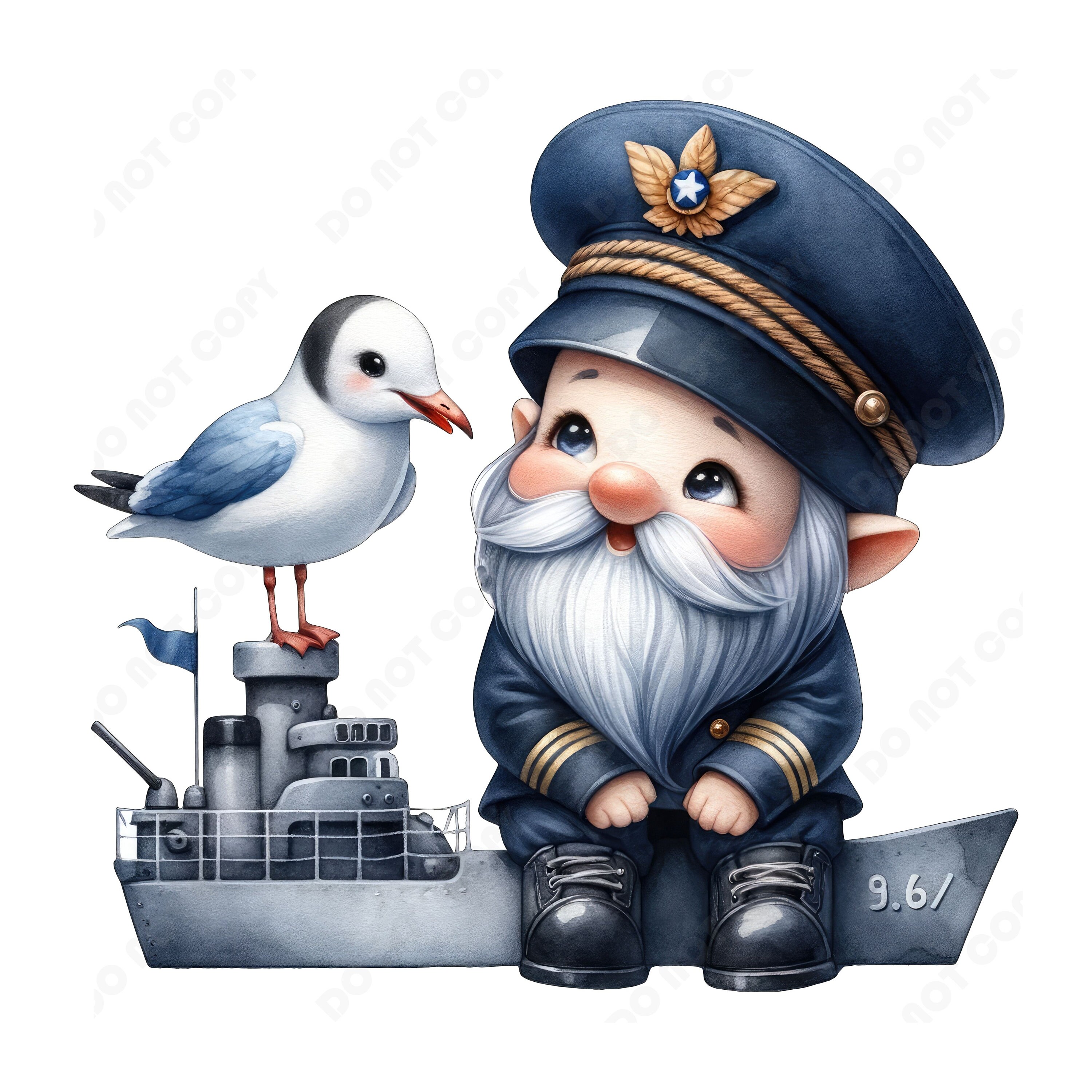 Navy Gnome, Sailor Gnome, Sea Warrior ,loverly Gnome, Gnome Gifte ...