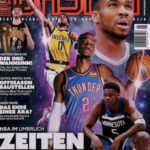 Basket Magazine Germany 2025-07 Steph Curry LeBron James Cooper Flag - PRINTED - In stock, ready to ship!