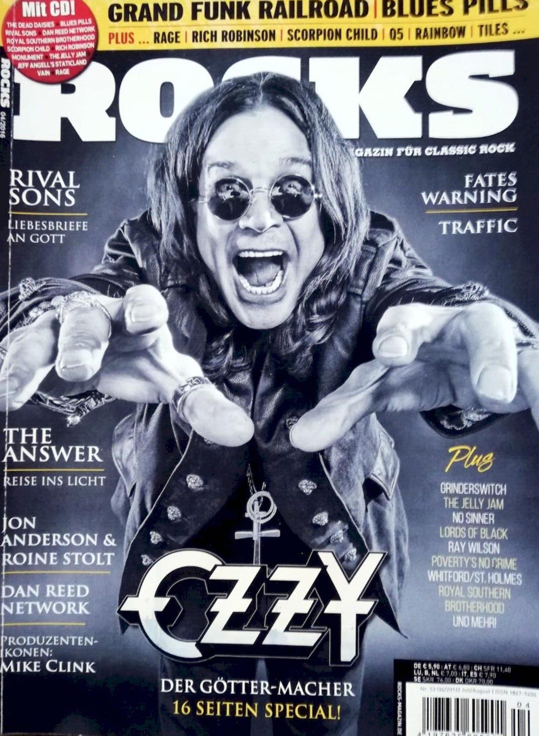Rocks Magazine Germany 2016 #53 Ozzy Osbourne Rival Sons the Answer ...