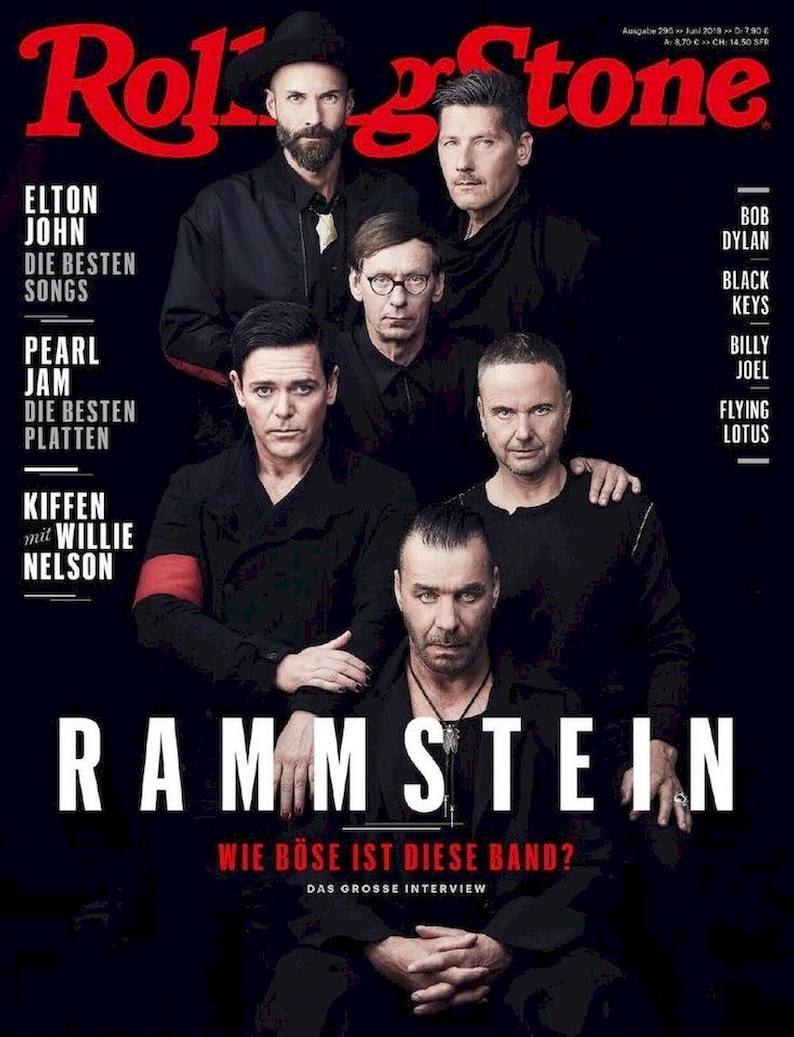 Rammstein Elton John Bob Dylan Joel Rolling Stone Magazine Germany 2019 - Original Print Issue image 1