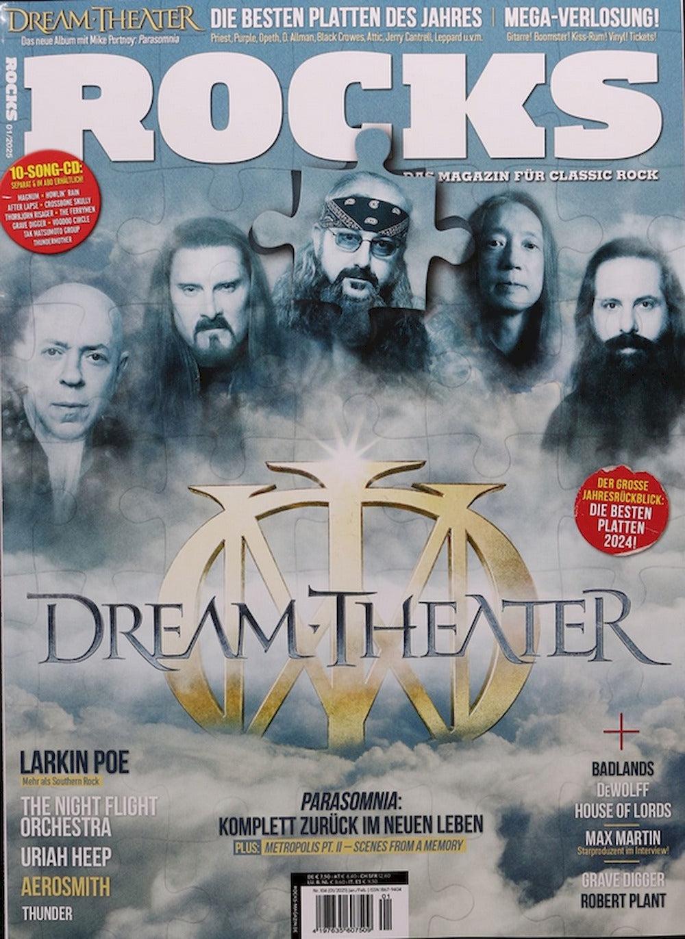 Rocks Magazine Germany 2025-01 #104 Dreamtheater Larkin Poe Parasomnia Uriah Heep Aerosmith