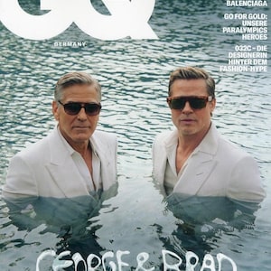 GQ Magazine Germany 2024-04 George Clooney Brad Pitt - PRINTED - In stock, ready to ship!