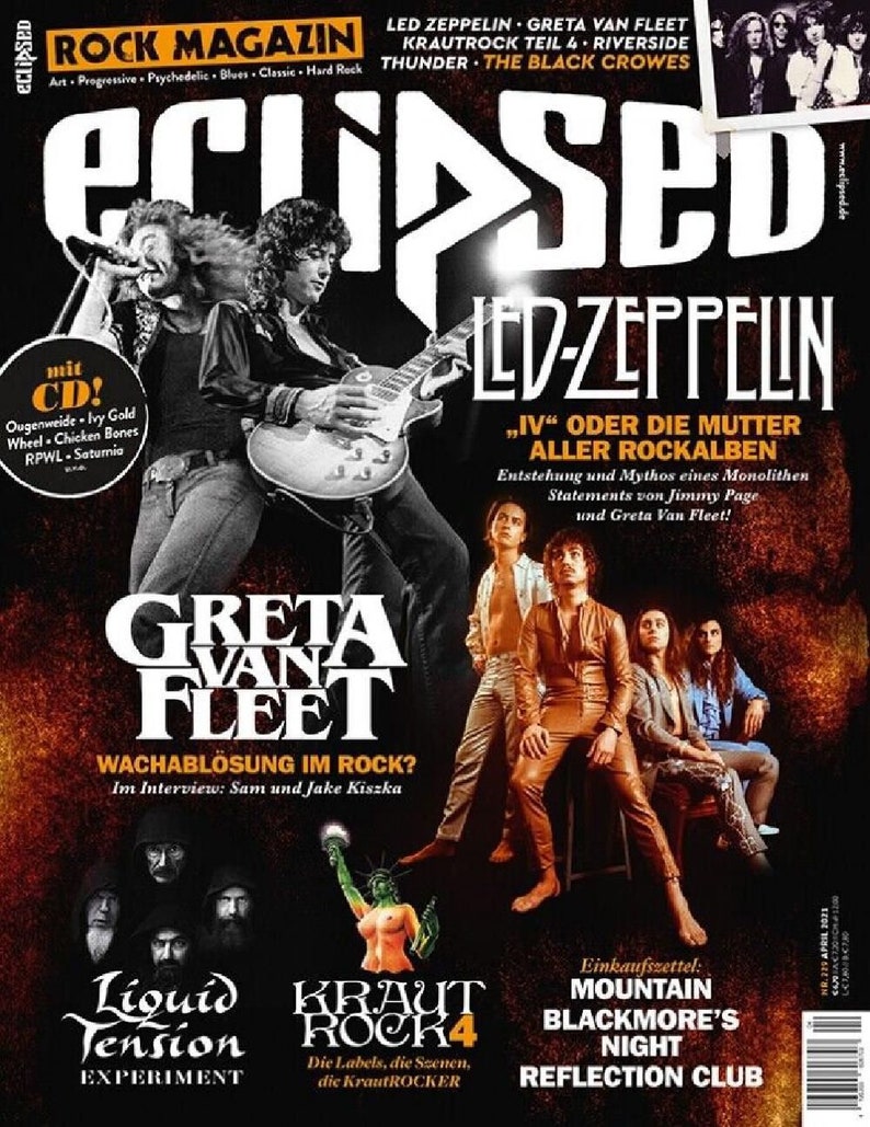 Eclipsed Magazine Germany 2021 229 Led Zeppelin Greta Van Fleet Motorpsycho Bild 1