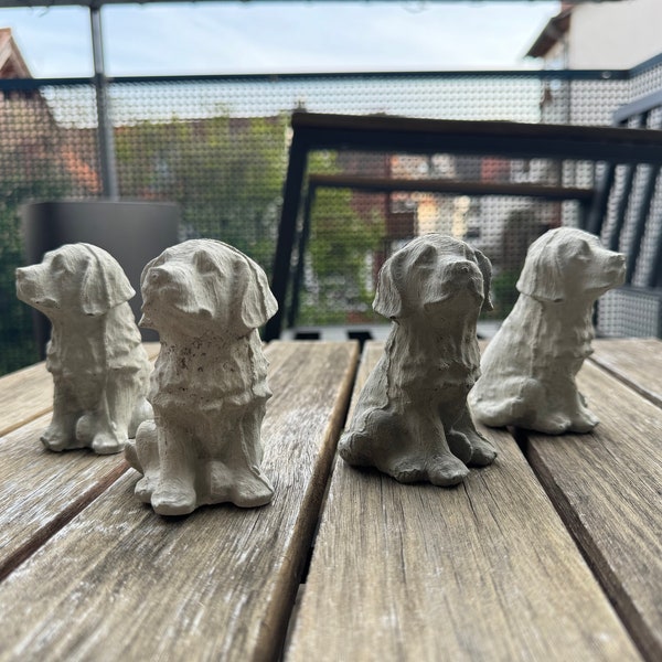 Hunde Welpe Statue aus Beton