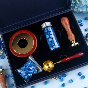 Timbro sigillo di cera personalizzato, kit timbro sigillo di cera con logo personalizzato per invito di nozze, kit timbro sigillo di cera personalizzato, qualsiasi logo personalizzato, sigillo di cera personalizzato