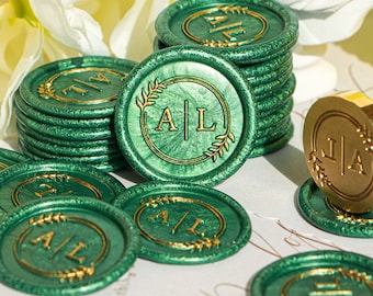 Handmade wax seal stickers, Custom logo wax seals, Self-Adhesive stickers, Custom wax seal for wedding invitation