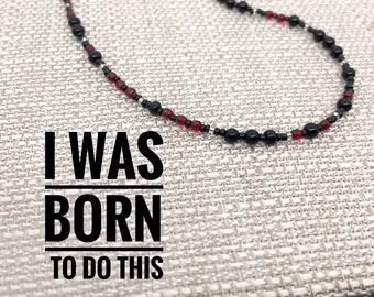 I Was Born to do This - morse code necklace with Joan of Arc quote