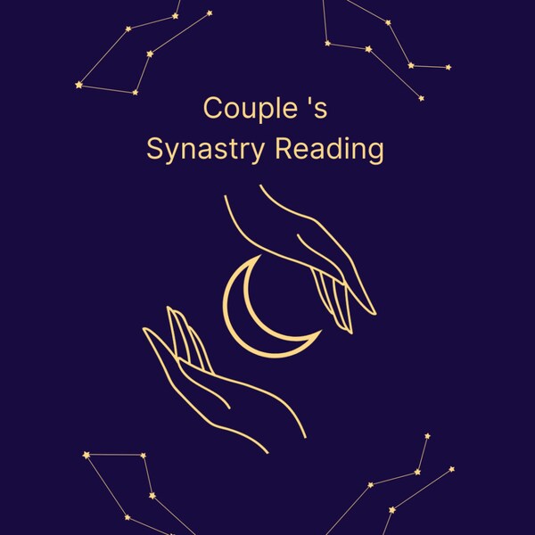 SAME DAY, Unique, Couples Synastry Reading-  Perfect Reading for analysing Your Relationship- with FREE Gift Astrological Charts To Print.