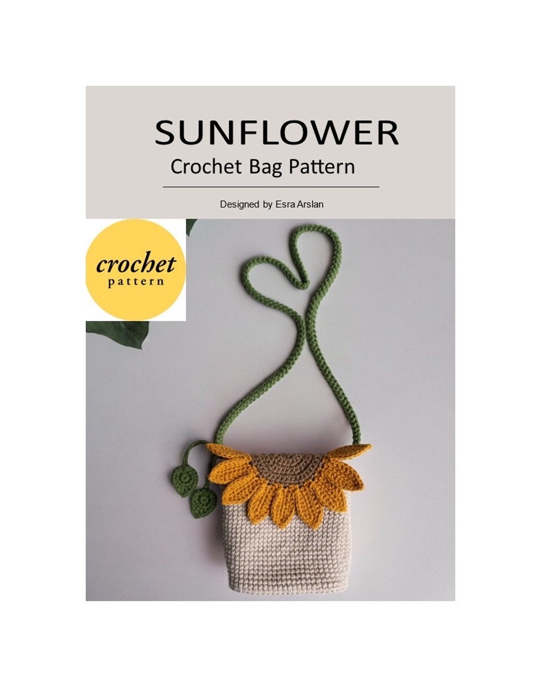 Crochet Sunflower Bag Pattern Crochet Bag Pattern With Video Tutorial