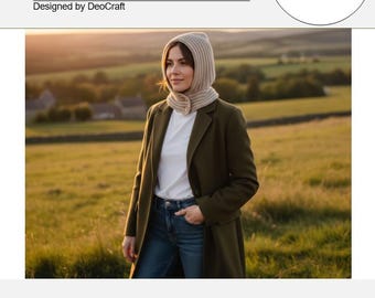 Chunky Crochet Button Balaclava Pattern – Cozy Hooded Scarf Crochet Tutorial (PDF + Video)