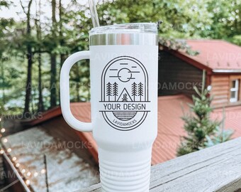 Printify 40 oz Insulated Tumbler Mockup JPG Polar Camel Mockup Real Product Mock Tumbler Camping Mockup Print on Demand Coffee Tumbler Mock
