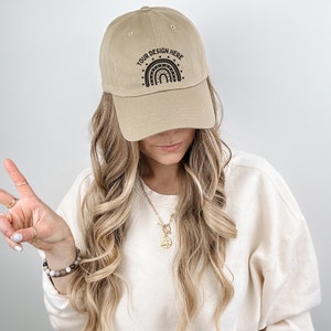 Kahki Yupoong 6245CM Dad Hat Mockup Baseball Kahki Female Mockup Dad Cap Mockup Female Hat Mockup Trendy Hat Mockup Kahki Hat Mockup