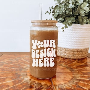 Glass Can Mockup 16 oz Glass Can Mockup Beer Can Glass Mockup Glass Can Mockup Libbey Glass Mockup Spring Libbey Glass Minimalist Mockup