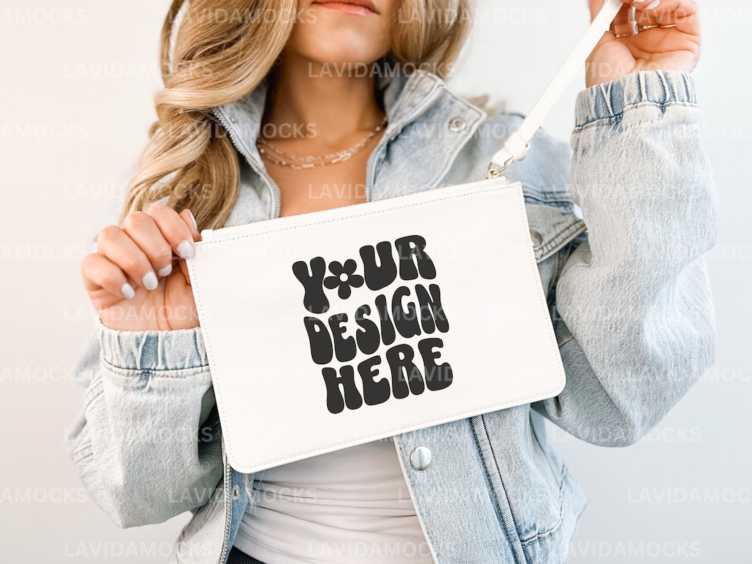 Clutch Bag Mockup Wristlet Mockup JPG Minimalist Clutch Bag Mockup