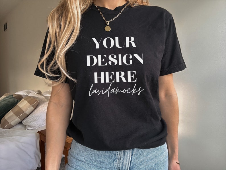 Comfort Colors 1717 Black Mockup Comfort Colors Black tshirt mockup female black comfort colors shirt mockup 1717 black shirt mockup comfort colors 1717 bundle entire shop mockup bundle mockup lifetime access