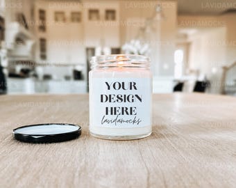 Printify Candle 9oz Mockup 9oz Candle Mockup Lifestyle Candle Mockup Print on Demand Candle Mockup Printify 9oz Candle Mockup