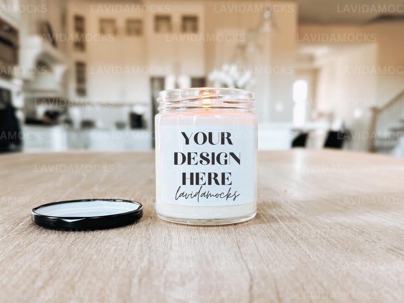 Printify Scented Soy Candle 9oz Mockup 9oz Candle Mockup Lifestyle Candle Mockup Print on Demand Candle Mockup Printify Candle Mockup