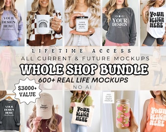 Lifetime Access Whole Shop Mockup Bundle Whole Shop Bundle Comfort Colors Bundle Gildan Mockup Bundle Mug Mockup Bundle Hat Mockup Bundle