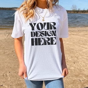 Comfort Colors 1717 lake mockup White shirt Mockup Comfort Colors White tshirt mockup female white comfort colors shirt mockup 1717 shirt lifetime accessto whole shop sweatshirt mockup bundle mockup tshirt mockup mug whole shop bundle