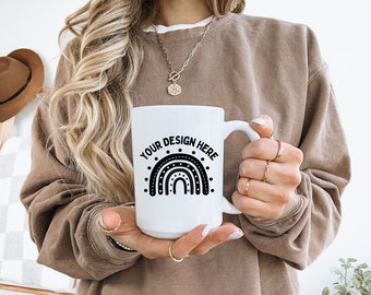 15oz white ceramic mug mockup for print on demand fall white mug mockup photo for 15oz mug ceramic drinkware mockup bundle trendy mockup
