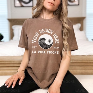 Espresso Comfort Colors 1717 Mockup Comfort Colors Espresso Tshirt Mockup Lifestyle Espresso Comfort Colors Mockup 1717 Espresso Model Mock