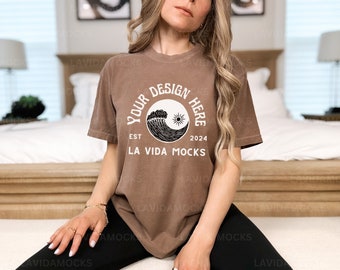 Espresso Comfort Colors 1717 Mockup Comfort Colors Espresso Tshirt Mockup Lifestyle Espresso Comfort Colors Mockup 1717 Espresso Model Mock