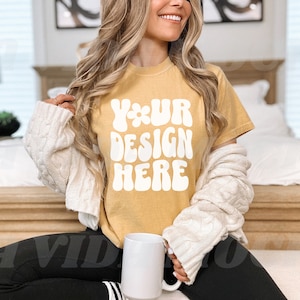 Mustard Comfort Colors Mockup 1717 Comfort Colors Mustard Mockup Mustard Mockup Comfort Colors Female Mockup Coffee Comfort Colors Mockup