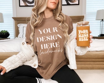 Espresso Comfort Colors 1717 Mockup Espresso Comfort Colors Mockup Espresso T-shirt Mockup Libbey Glass Mockup for Comfort Colors Espresso
