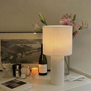 Minimalist Night Light, Designer Bedside Lamp, Tischlampe, Nachtischlampe - 41 × 22cm - inlc. E14 socket with cable and switch (350cm)