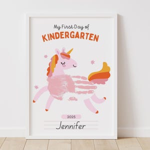 First Day of School Handprint Craft, Back to School Printable, School Keepsake, Teacher Resource, Preschool Craft, Instant Download PDF