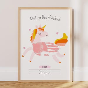 First Day of School Handprint Craft, Back to School Printable, School Keepsake, Teacher Resource, Toddler Craft, Instant Download PDF