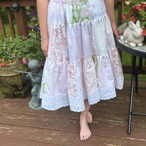 Patchwork Pink BOHO Hippie Skirt, Pockets, Long Skirt, Maxi Skirt, Elastic, Vacation Skirt, Bohemian Desert Solstice Skirt, Cottage Core