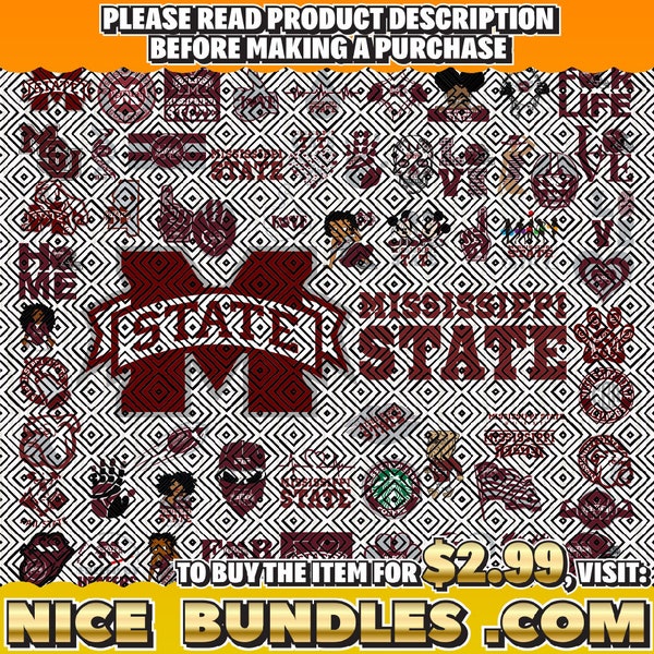 60 Files Mississippi-State-Bulldogs Team Bundle Svg, Mississippi-State-BulldogsSvg, N-C-A-A Teams svg, N-C-A-A Svg, Png, Instant Download