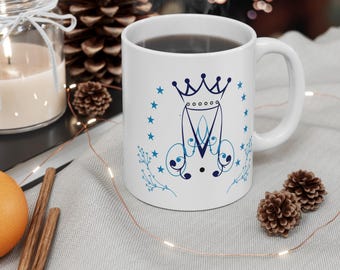 Ave Maria Monogram Coffee Mug for Devout Catholics and Coffee Lovers Faith Inspired Religious Mug Ideal Gift for Coffee Enthusiasts