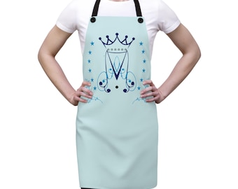 Ave Maria Monogram Apron for Devout Catholics Cooks Moms Gift for Foodies Faith Inspired Kitchen Apron Perfect for Cooking and Baking