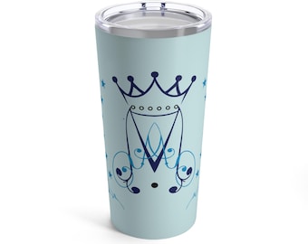 Ave María Monograma 20 oz Vaso para café Mujeres católicas devotas Regalo Religioso Amante del café Taza Inspirado en la fe Regalo de bebida para ella