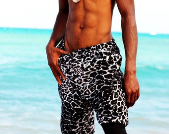 Men's African print shorts, Ray Vincente