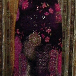 Women's knit gown, Multiprint long knit gown DivaRay Sample Sale Item image 2