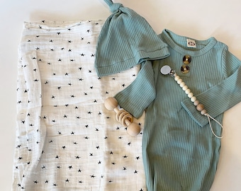 Set de regalo para bebé unisex, regalo baby shower, caja regalo para recién nacido, regalo para niño, regalo para niña, regalo de bienvenida para bebé, regalo para bebé recién nacido
