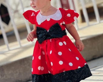 Minnie Mouse Costume, Toddler Minnie Dress, Disneyland outfit, Minnie Mouse Dress, Princess Costume, Disney Dress, Minnie Ears, Disney baby