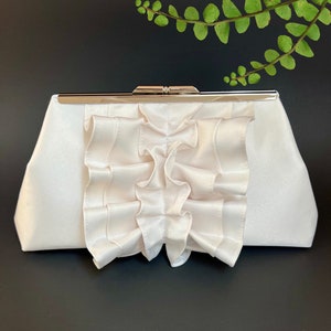 Personalize Satin Wedding Clutch, Bridal Bridesmaid Gift With Photo or Inscription in Various Colors