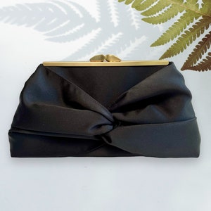 Personalized Knotted Bridal Clutch | Customized Bridesmaid Clutch With Photo Lining And Inscription, various colors, FIJI