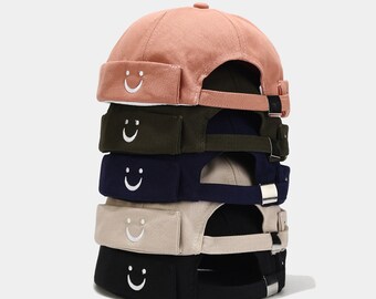 Colorful lining beanie, Unisex docker hat, Docker cap