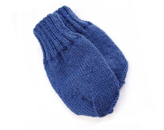 Unisex Kid's Royal Blue Mittens No Thumbs, 9 to 12 Months